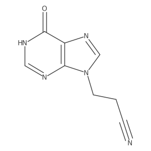 3-(6-Hydroxy-9H-purin-9-yl)propanenitrile结构式