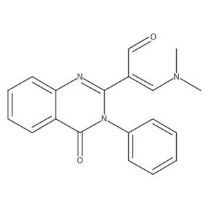I+/--[(Dimethylamino)methylene]-3,4-dihydro-4-oxo-3-phenyl-2-quinazolineacetaldehyde结构式