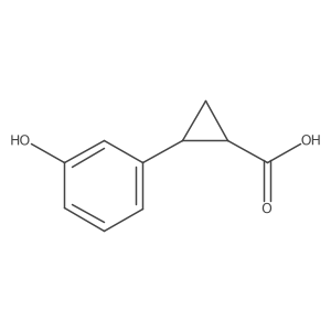 (1R,2R)-2-(3-Hydroxyphenyl)cyclopropanecarboxylic acid结构式