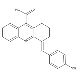 4-[(4-Hydroxyphenyl)methylidene]-1,2,3,4-tetrahydroacridine-9-carboxylic acid结构式