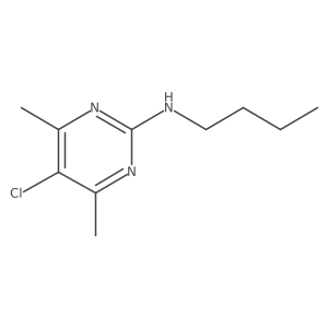 N-Butyl-5-chloro-4,6-dimethyl-2-pyrimidinamine结构式