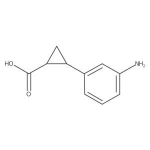 2-(3-Aminophenyl)cyclopropane-1-carboxylic acid Structure
