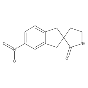 5-Nitrospiro[1,3-dihydroindene-2,3'-pyrrolidine]-2'-one结构式