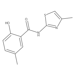 2-Hydroxy-5-methyl-N-(4-methylthiazol-2-yl)benzamide Structure