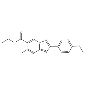 Ethyl 2-(4-methoxyphenyl)-5-methyl[1,2,4]triazolo[1,5-a]pyrimidine-6-carboxylate结构式