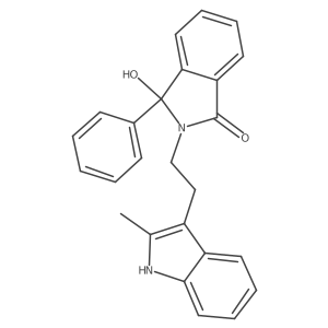2,3-Dihydro-3-hydroxy-2-[2-(2-methyl-1H-indol-3-yl)ethyl]-3-phenyl-1H-isoindol-1-one结构式