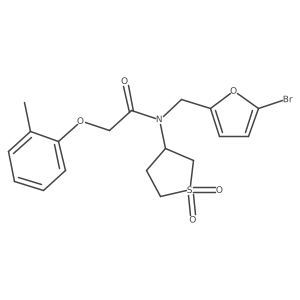 N-[(5-bromofuran-2-yl)methyl]-N-(1,1-dioxidotetrahydrothiophen-3-yl)-2-(2-methylphenoxy)acetamide Structure