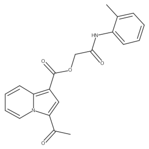 2-Oxo-2-(o-tolylamino)ethyl 3-acetylindolizine-1-carboxylate结构式