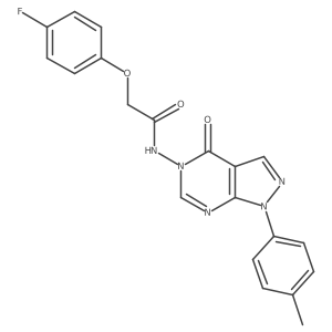 2-(4-fluorophenoxy)-N-(4-oxo-1-(p-tolyl)-1H-pyrazolo[3,4-d]pyrimidin-5(4H)-yl)acetamide结构式