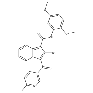 2-amino-N-(2,5-dimethoxyphenyl)-3-(4-methylbenzoyl)indolizine-1-carboxamide Structure