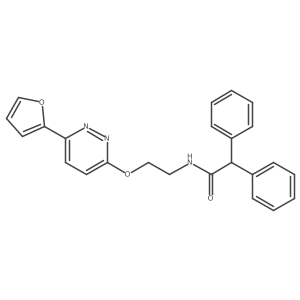 N-(2-((6-(furan-2-yl)pyridazin-3-yl)oxy)ethyl)-2,2-diphenylacetamide Structure