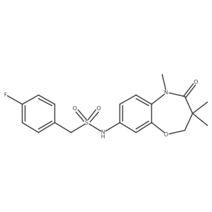 1-(4-fluorophenyl)-N-(3,3,5-trimethyl-4-oxo-2,3,4,5-tetrahydrobenzo[b][1,4]oxazepin-8-yl)methanesulfonamide结构式