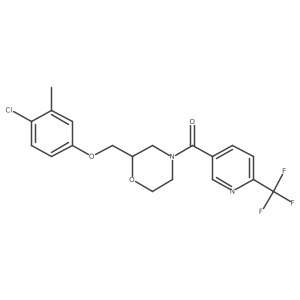 [2-[(4-Chloro-3-methylphenoxy)methyl]morpholin-4-yl]-[6-(trifluoromethyl)pyridin-3-yl]methanone结构式