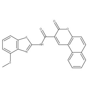 N-(4-(methylthio)benzo[d]thiazol-2-yl)-3-oxo-3H-benzo[f]chromene-2-carboxamide结构式