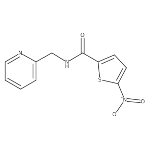 5-nitro-N-(2-pyridinylmethyl)-2-thiophenecarboxamide结构式