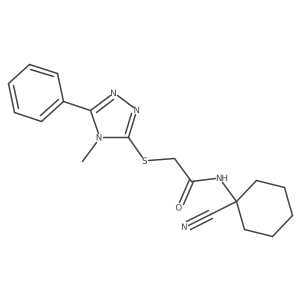 N-(1-cyanocyclohexyl)-2-[(4-methyl-5-phenyl-4H-1,2,4-triazol-3-yl)sulfanyl]acetamide Structure