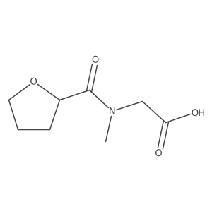 N-Methyl-N-[(tetrahydro-2-furanyl)carbonyl]glycine结构式
