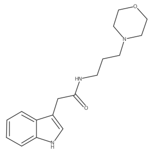 2-(1H-indol-3-yl)-N~1~-(3-morpholinopropyl)acetamide结构式