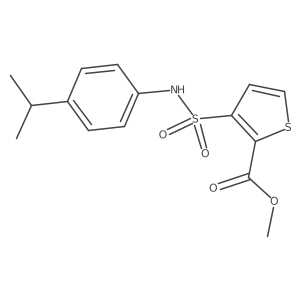 Methyl 3-{[4-(propan-2-yl)phenyl]sulfamoyl}thiophene-2-carboxylate结构式