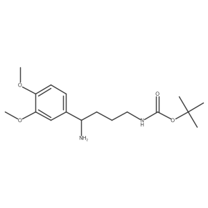 1,1-Dimethylethyl N-[(4R)-4-amino-4-(3,4-dimethoxyphenyl)butyl]carbamate Structure