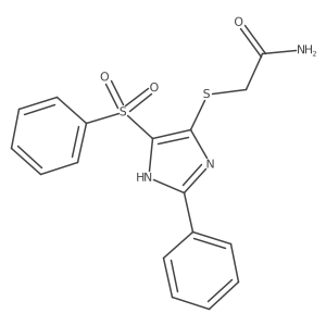 2-((2-phenyl-4-(phenylsulfonyl)-1H-imidazol-5-yl)thio)acetamide结构式