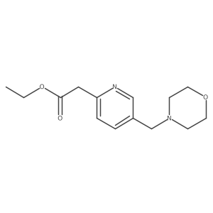 Ethyl 2-[5-(morpholin-4-ylmethyl)pyridin-2-yl]acetate Structure