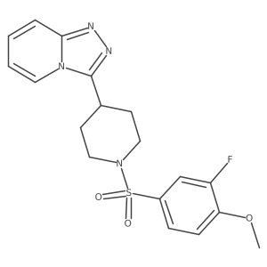 3-{1-[(3-Fluoro-4-methoxyphenyl)sulfonyl]piperidin-4-yl}[1,2,4]triazolo[4,3-a]pyridine结构式