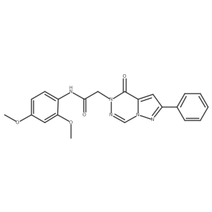 N-(2,4-dimethoxyphenyl)-2-(4-oxo-2-phenylpyrazolo[1,5-d][1,2,4]triazin-5(4H)-yl)acetamide结构式
