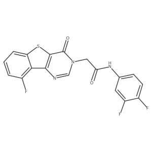 N-(3,4-difluorophenyl)-2-(9-fluoro-4-oxo[1]benzothieno[3,2-d]pyrimidin-3(4H)-yl)acetamide Structure