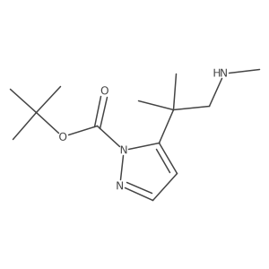 tert-butyl 5-[1,1-dimethyl-2-(methylamino)ethyl]-1H-pyrazole-1-carboxylate结构式