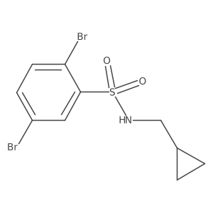 2,5-dibromo-N-(cyclopropylmethyl)benzenesulfonamide Structure