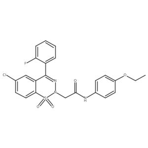 2-[6-chloro-4-(2-fluorophenyl)-1,1-dioxido-2H-1,2,3-benzothiadiazin-2-yl]-N-(4-ethoxyphenyl)acetamide Structure