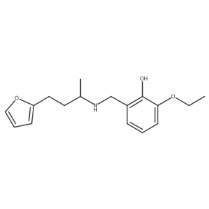 2-Ethoxy-6-[[[3-(2-furanyl)-1-methylpropyl]amino]methyl]phenol Structure