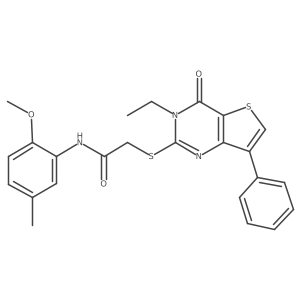2-({3-ethyl-4-oxo-7-phenyl-3H,4H-thieno[3,2-d]pyrimidin-2-yl}sulfanyl)-N-(2-methoxy-5-methylphenyl)acetamide Structure