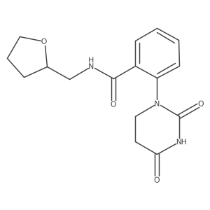 2-(2,4-dioxohexahydropyrimidin-1-yl)-N-(tetrahydrofuran-2-ylmethyl)benzamide结构式
