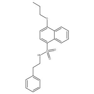 N-(2-phenylethyl)-4-propoxynaphthalene-1-sulfonamide结构式