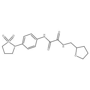 N1-(4-(1,1-dioxidoisothiazolidin-2-yl)phenyl)-N2-((tetrahydrofuran-2-yl)methyl)oxalamide Structure