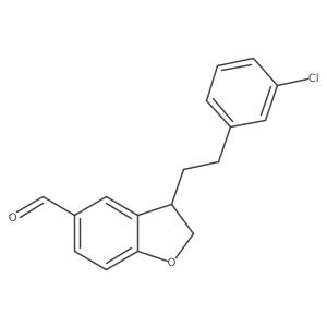 3-[2-(3-Chlorophenyl)ethyl]-2,3-dihydro-1-benzofuran-5-carbaldehyde Structure