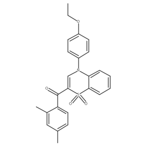 (2,4-dimethylphenyl)[4-(4-ethoxyphenyl)-1,1-dioxido-4H-1,4-benzothiazin-2-yl]methanone Structure