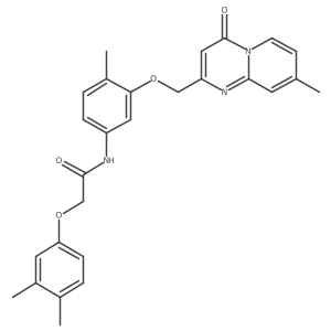 2-(3,4-Dimethylphenoxy)-N-[4-methyl-3-({8-methyl-4-oxo-4H-pyrido[1,2-A]pyrimidin-2-YL}methoxy)phenyl]acetamide Structure