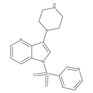 3-(1-Piperazinyl)-1-(3-pyridinylsulfonyl)-1H-pyrrolo[3,2-b]pyridine结构式