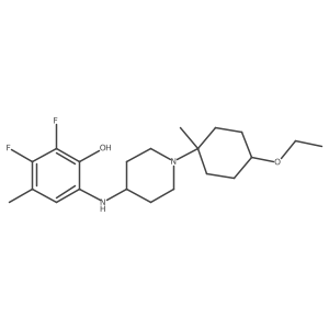 6-[[1-(trans-4-Ethoxy-1-methylcyclohexyl)-4-piperidinyl]amino]-2,3-difluoro-4-methylphenol结构式