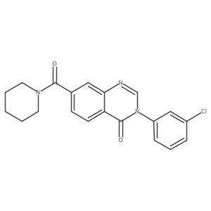 3-(3-chlorophenyl)-7-(piperidin-1-ylcarbonyl)quinazolin-4(3H)-one Structure