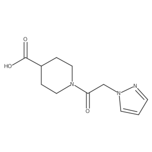 1-[2-(1H-pyrazol-1-yl)acetyl]piperidine-4-carboxylic acid Structure