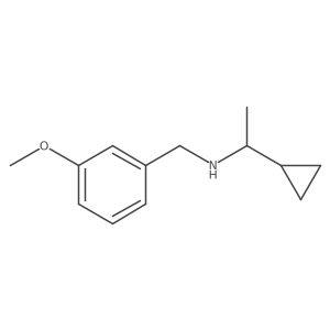(1-Cyclopropylethyl)[(3-methoxyphenyl)methyl]amine结构式