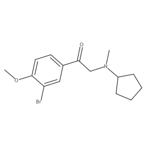 1-(3-Bromo-4-methoxyphenyl)-2-(cyclopentylmethylamino)ethanone Structure