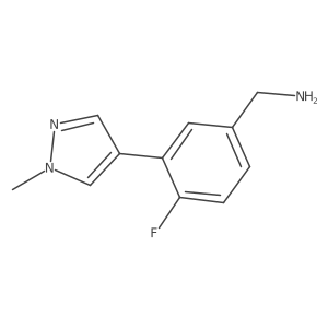 (4-fluoro-3-(1-methyl-1H-pyrazol-4-yl)phenyl)methanamine Structure
