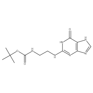 tert-butyl N-{2-[(6-hydroxy-7H-purin-2-yl)amino]ethyl}carbamate Structure