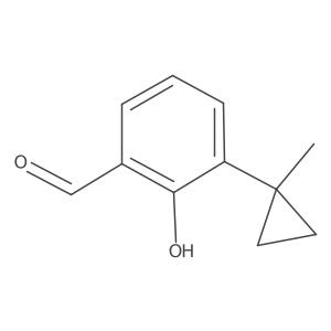 2-Hydroxy-3-(1-methylcyclopropyl)-benzaldehyde结构式