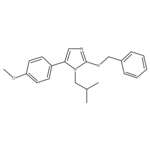 2-(benzylthio)-1-isobutyl-5-(4-methoxyphenyl)-1H-imidazole结构式